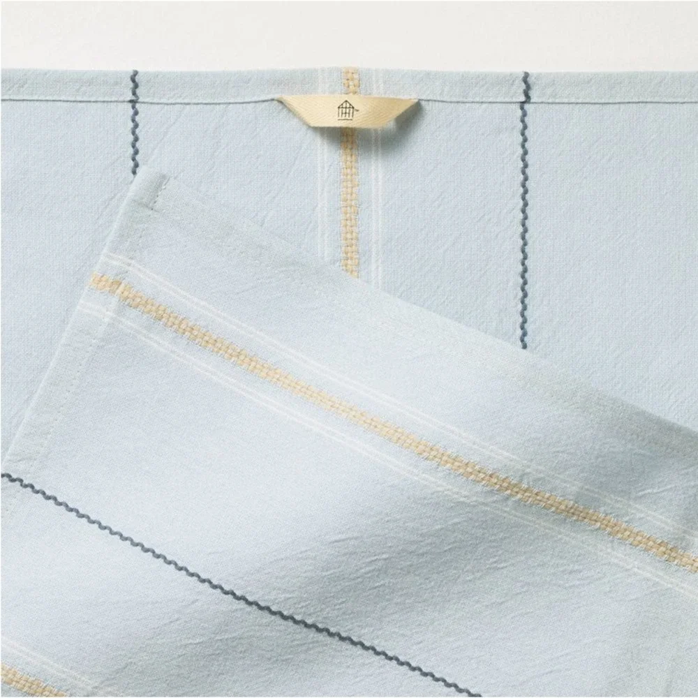 Magnolia Hearth & Hand Kitchen Flour Sack Dish‎ Towel Light Blue Stripe